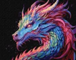 Картина по номерам - Барвистий дракон