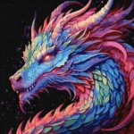 Картина по номерам - Барвистий дракон