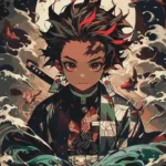 Картина по номерам Riviera Blanca Клинок - Танджиро Камадо