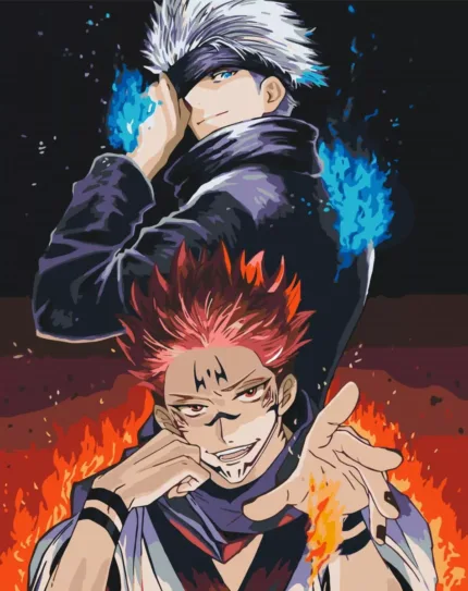 Картина по номерам ORIGAMI "Магічна битва - СукунСатору"