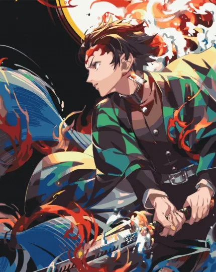 Картина по номерам ORIGAMI "Клинок - Тандзіро"