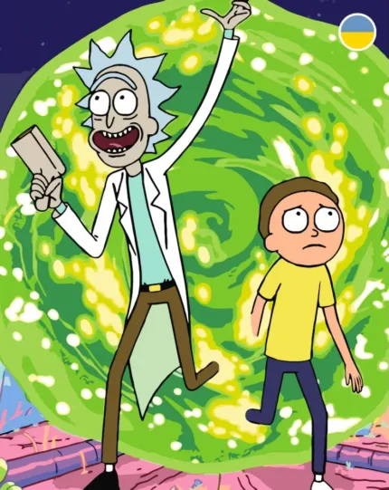 Картина по номерам ORIGAMI - Рік та Морті