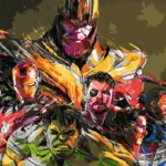 Картина по номерам ORIGAMI MARVEL - Месники