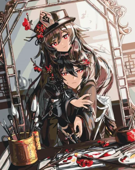 Картина по номерам ORIGAMI "Геншин - Ху ТаоДжун Лі"