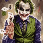 Картина по номерам "Джокер с картами "