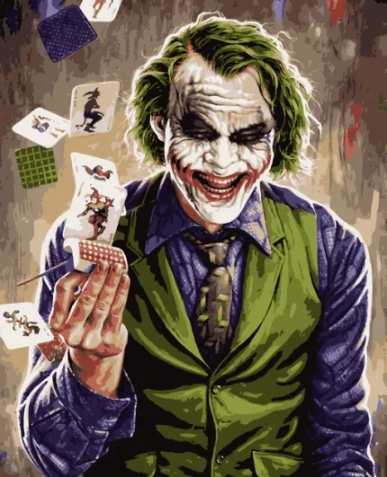 Картина по номерам "Джокер с картами "