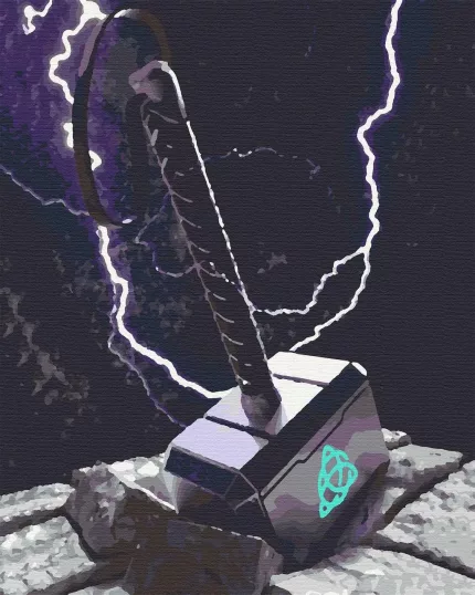 Картина по номерам MARVEL - Молот Тора