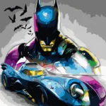 Картина по номерам DC - Бетмобіль