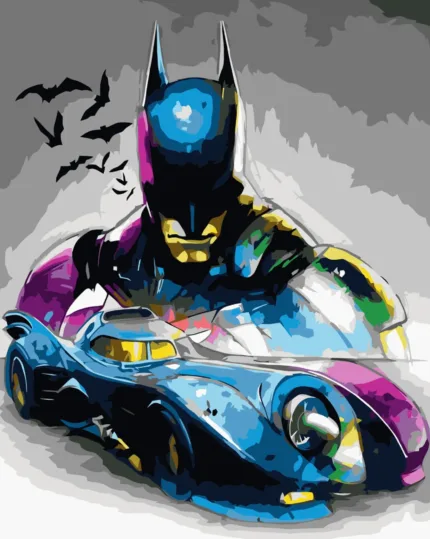 Картина по номерам DC - Бетмобіль