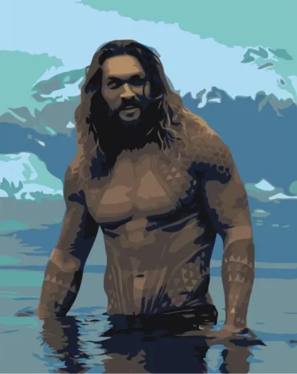 Картина по номерам DC - Аквамен