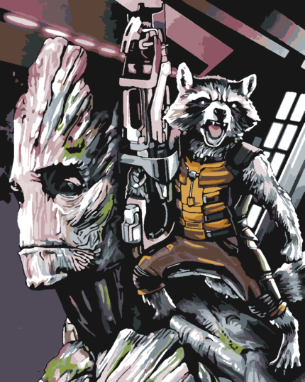 Картина по номерам "Нерозлучні друзі"