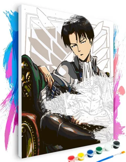 Картина по номерам Розмальовка Атака на титанів - Леві