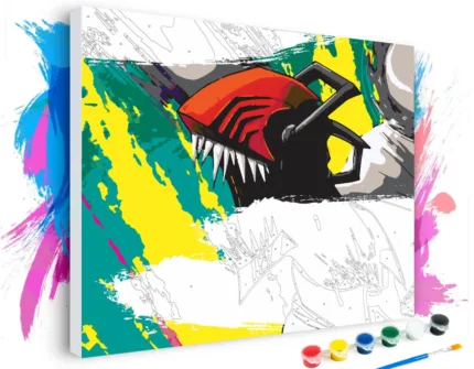 Картина по номерам Розмальовка Людина-бензопила - Дендзі