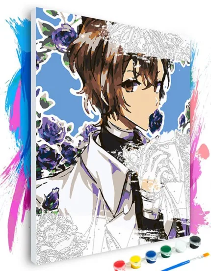 Картина по номерам Розмальовка Бродячі пси - Дазай