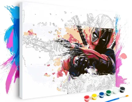 Картина по номерам Розмальовка MARVEL - Дедпул
