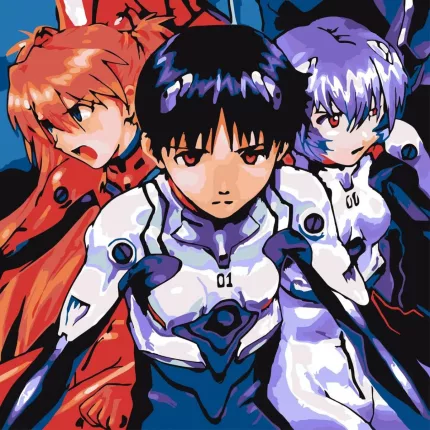 Картина по номерам на ДВП "Євангеліон"