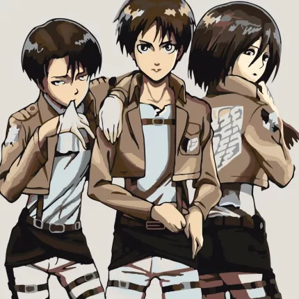 Картина по номерам на ДВП - Атака на титанів