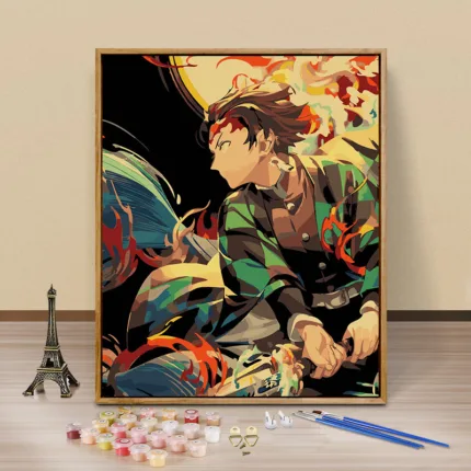 Картина по номерам ORIGAMI Клинок - Танджиро