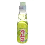 Японська газована вода з кулькою Ramune Green Apple 200ml