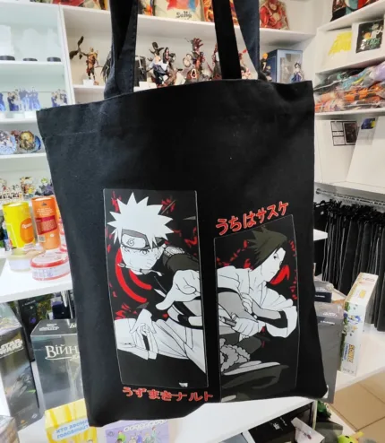 Сумка-шопер чорний - Наруто і Саске