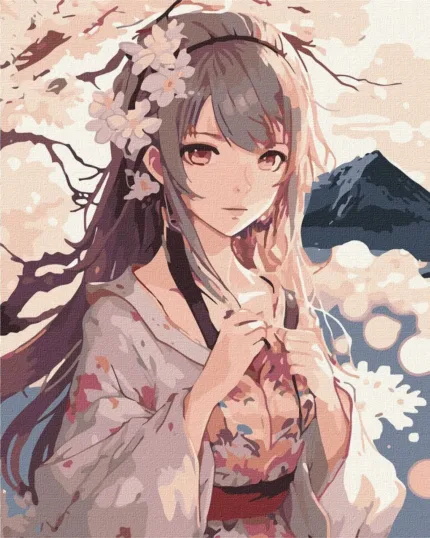 Картина по номерам IDEYKA - Квіткова тян