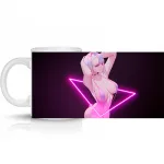 Чашка Дівчинка зайка неон