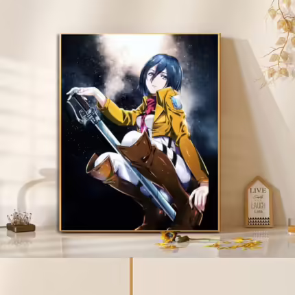 Картина за номерам Атака титанів - Мікаса