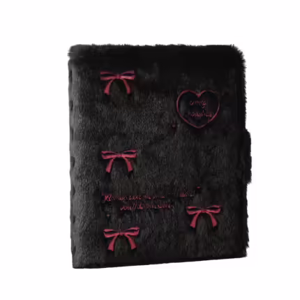 Біндер для фотокарток чорний плюш