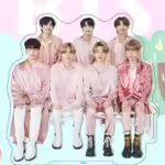 Акрилова фігурка K-POP BTS рожеві