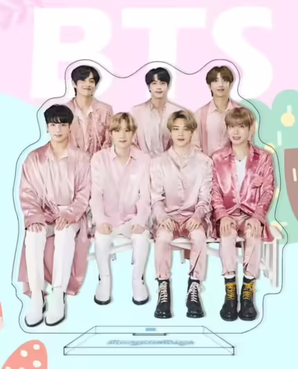 Акрилова фігурка K-POP BTS рожеві