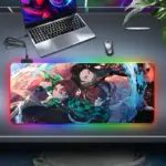 Комп'ютерний килимок з підсвіткою Клинок що знищує демонів - Танджиро та Незуко 70*30