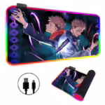 Комп'ютерний килимок з підсвіткою Магічна битва - Сукун та Ітадорі 70*30