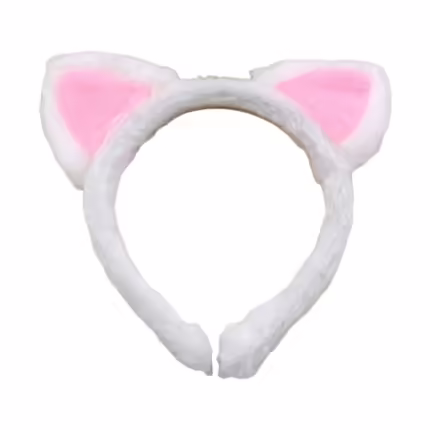 Вушка-обруч білі м'які