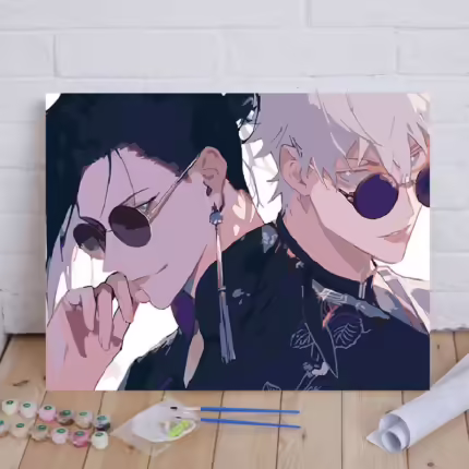 Картина по номерам Магічна битва - Годжо та Гето