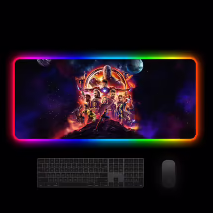 Комп'ютерний килимок з підсвіткою Марвел 70*30