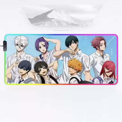 Комп'ютерний килимок з підсвіткою Синя тюрма 70*30