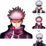 3Д наліпка Магічна битва - Годжо