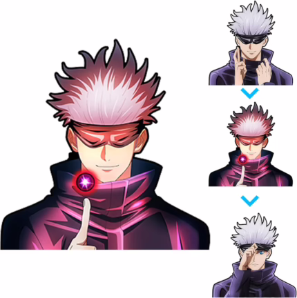 3Д наліпка Магічна битва - Годжо