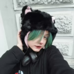 Шапка котик чорна