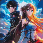 Картина по номерам Майстри меча онлайн - Кіріто та Асуно