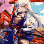 Картина по номерам Геншин - Аяка сакура