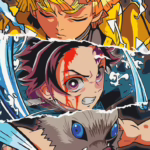 Картина по номерам ORIGAMI Клинок - Танджиро, Іноске, Зеніцу