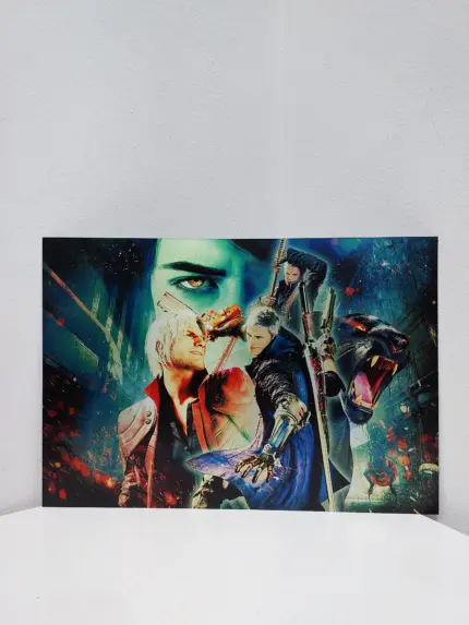 Металева картина А4 Диявол теж плаче