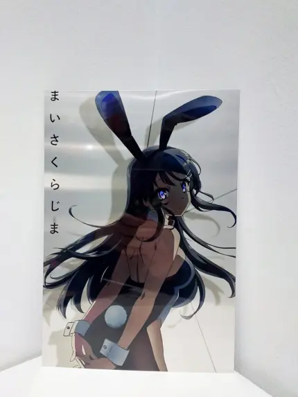 Металева картина А4 – Дівчинка зайка