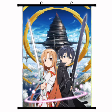 Постер 40х60 Майстер меча онлайн - Кіріто та Асуна