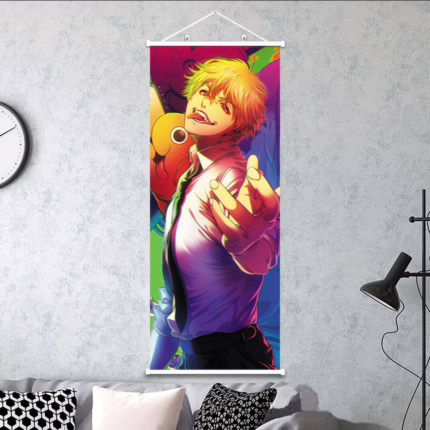 Постер 30х75 Людина бензопила - Денджі та Почіта