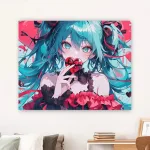 Картина по номерам Хацуне Міку серце