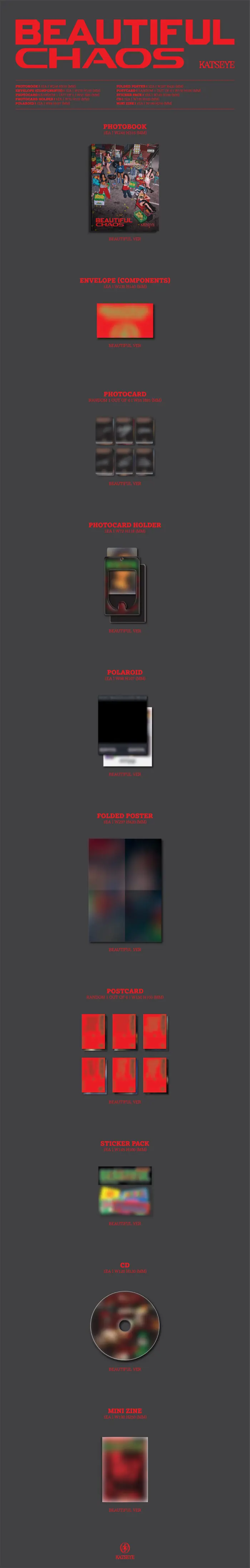Альбом K-POP KATSEYE - BEAUTIFUL CHAOS VER 2 - Зображення 2