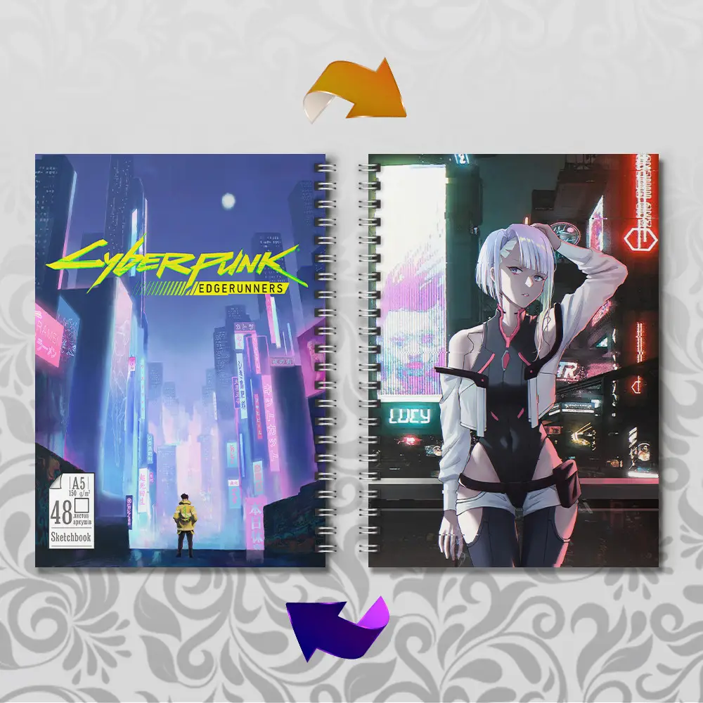 5585055103_sketchbuk-a5-48 Скетчбук А5 Кіберпанк - Зображення 1