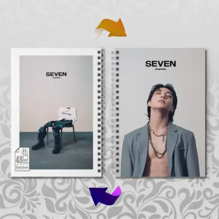 Скетчбук А5 K-POP BTS Jung Kook SEVEN